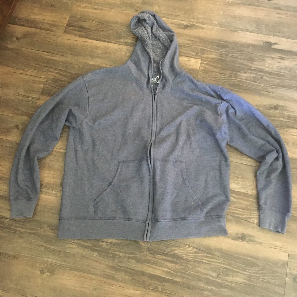 Hanes Blue and Grey Boxy Sweatshirt